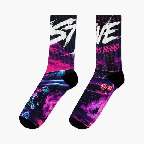 Item preview, Just Drive Retro JDM Streetwear Graphic Tee | Neon Drift Car Synthwave Art | Japanese Racing Aesthetic designed and sold by Emoji Emblems.