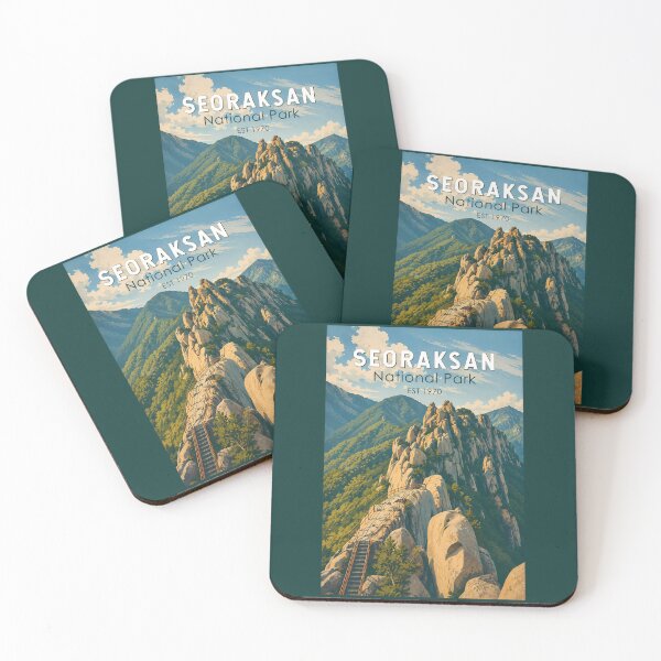 Item preview, Seoraksan National Park Illustration Travel Art Vintage designed and sold by KrisSidDesigns.
