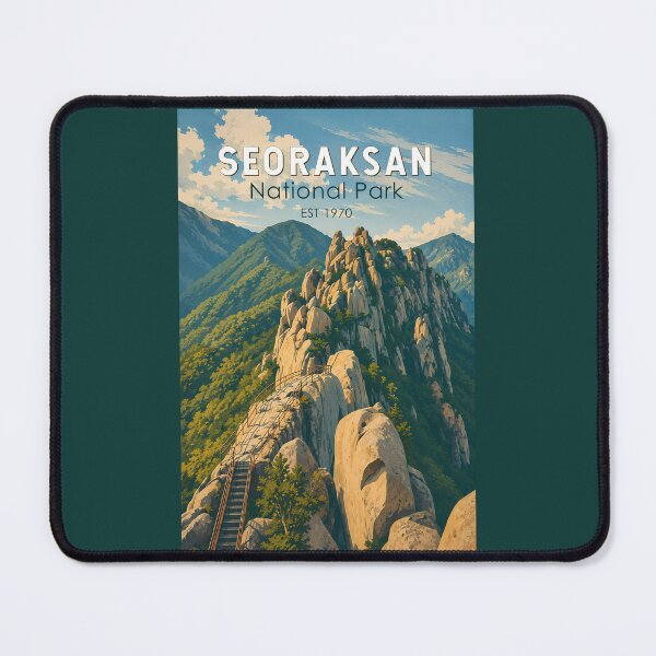 Item preview, Seoraksan National Park Illustration Travel Art Vintage designed and sold by KrisSidDesigns.