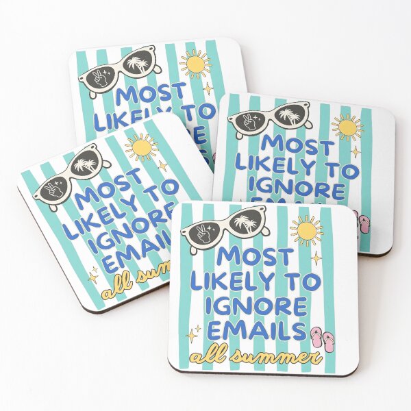 Item preview, Most Likely To Ignore Emails All Summer Preppy Aesthetic  designed and sold by VGAfanatic.