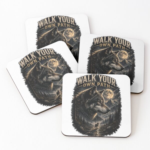 Item preview, Walk Your Own Path Wolf Shirt designed and sold by PINK FREE.