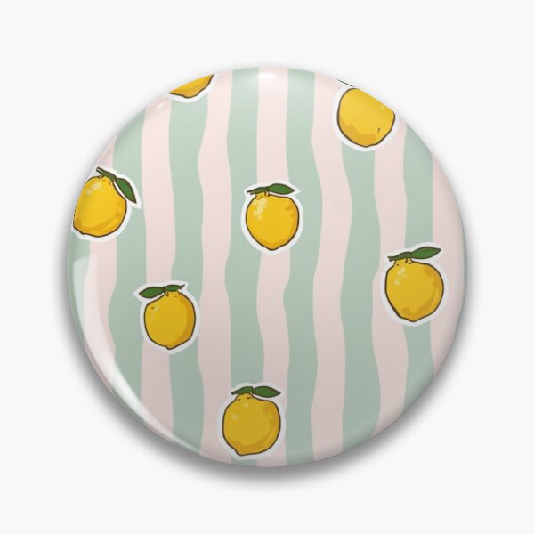 Item preview, Cute Lemon Pattern with Wavy Stripes | Retro Summer Citrus Aesthetic designed and sold by HOODYBUDSTYLES.