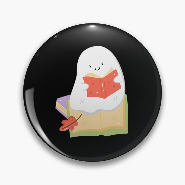 Item preview, Cute Ghost Reading Books Illustration designed and sold by BlackBoneArt.