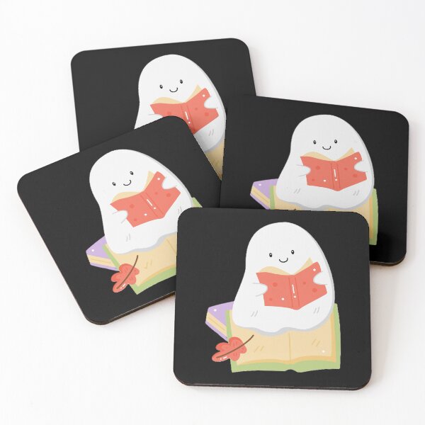 Item preview, Cute Ghost Reading Books Illustration designed and sold by BlackBoneArt.