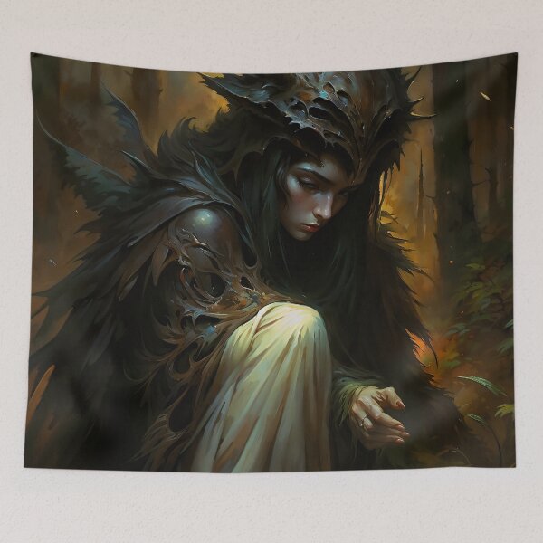 Item preview, Forest Outcast Dark Gothic Fantasy Art designed and sold by DarkHolyQueen.