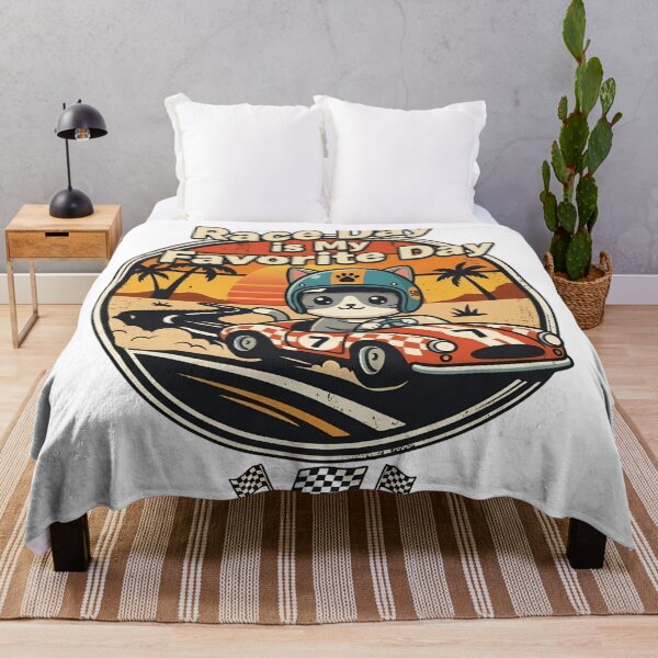 Item preview, Race Day Is My Favorite Day Cute Racing Cat Indy 500 Style designed and sold by Basma Designs | Funny Shirts, Stickers & Mugs.