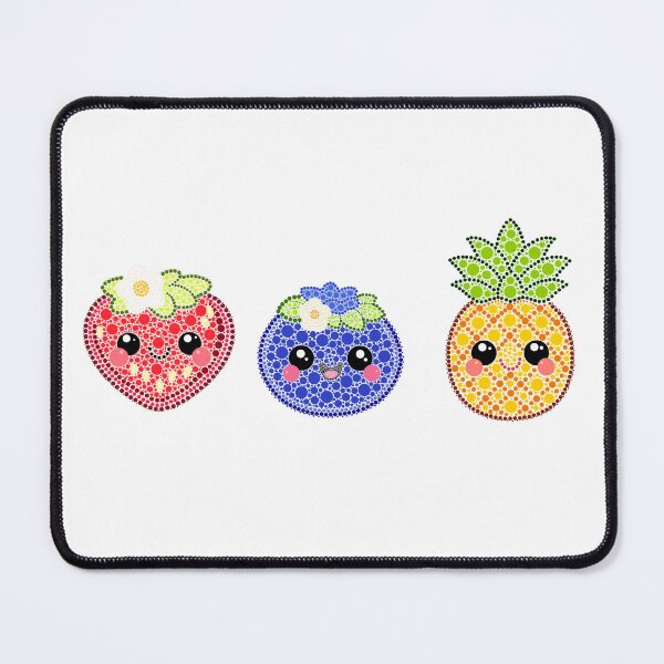 Item preview, Kawaii Fruit Trio Dot Art designed and sold by Cardiff Creative.