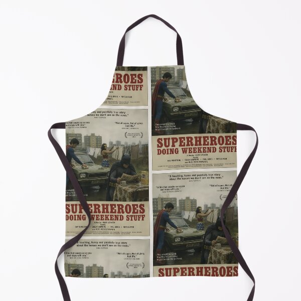 Item preview, Superheroes Doing Weekend Stuff - Movie Poster designed and sold by Hyper-fantasia.