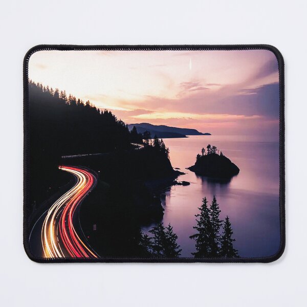 Item preview, Coastal Twilight Drive – Neon Trails by the Sea designed and sold by Exodoi.