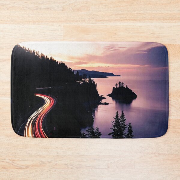 Item preview, Coastal Twilight Drive – Neon Trails by the Sea designed and sold by Exodoi.