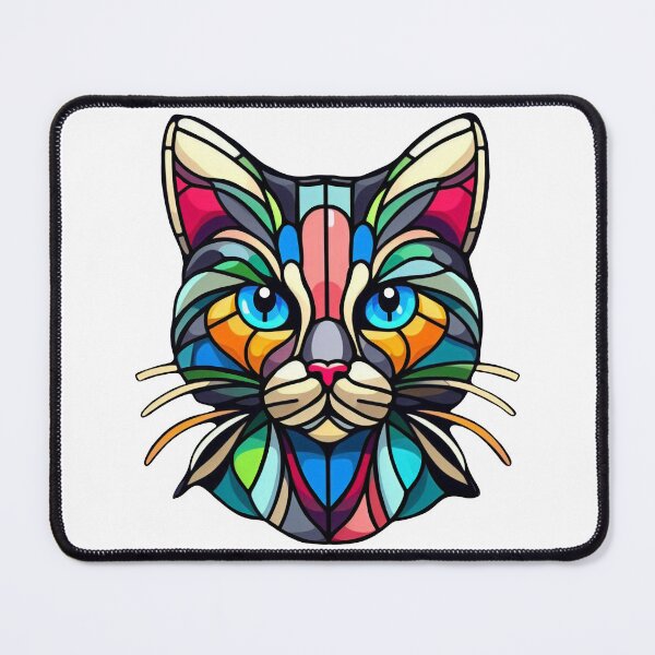 Item preview, Colorburst Cat Mosaic designed and sold by BlackCat Vibe.