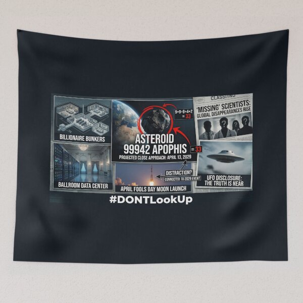 Item preview, Apophis Asteroid 99942 (#DONTLookUp) Billionaire Bunkers, Missing Scientists, UFO Disclosure designed and sold by AmericaReacts.