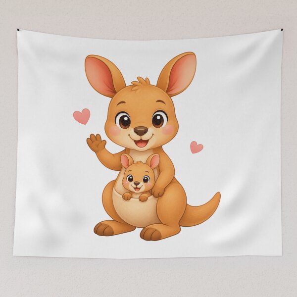 Item preview, Adorable Mother and Baby Joey Kangaroo designed and sold by ToonyTeez.