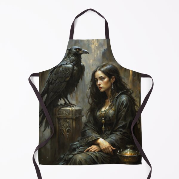 Item preview, Girl And Raven Gothic Dark Fantasy Art designed and sold by DarkHolyQueen.