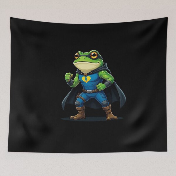 Item preview, Super Hero Frog designed and sold by TheEndDesign.