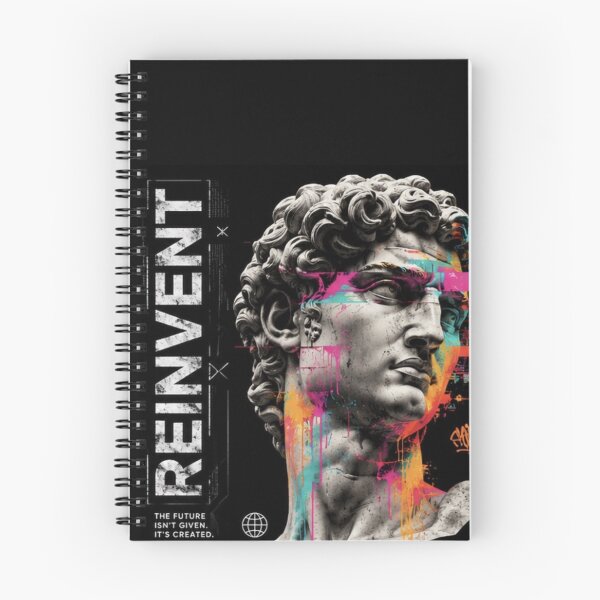 Item preview, Reinvent David Bust Streetwear Graphic Tee | Neon Glitch Graffiti Statue Art | Cyber Renaissance Aesthetic designed and sold by Emoji Emblems.