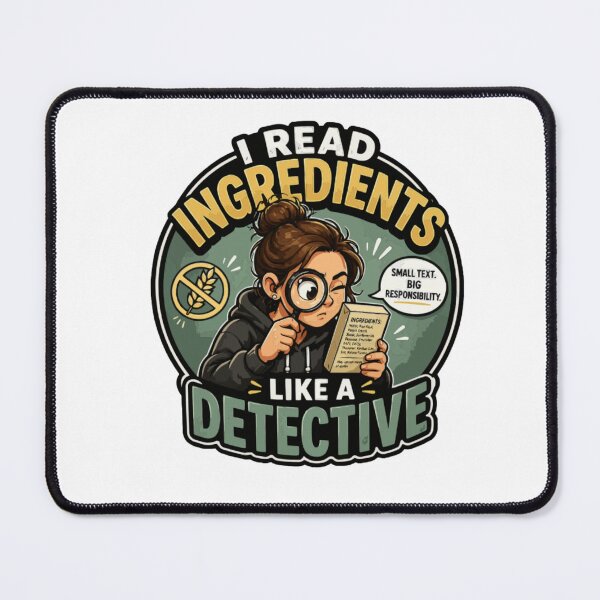 Item preview, I Read Ingredients Like A Detective Gluten Free Shirt designed and sold by PINK FREE.