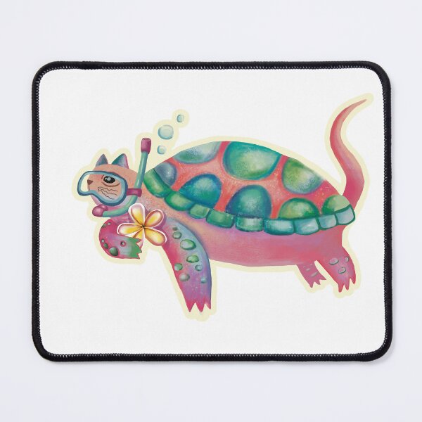 Item preview, Cute Diving Sea Turtle Colorful Underwater  Illustration designed and sold by FaliushART.