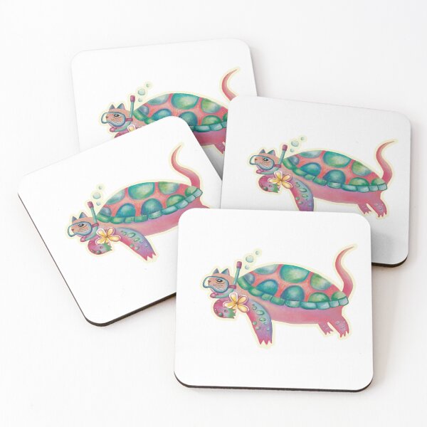 Item preview, Cute Diving Sea Turtle Colorful Underwater  Illustration designed and sold by FaliushART.