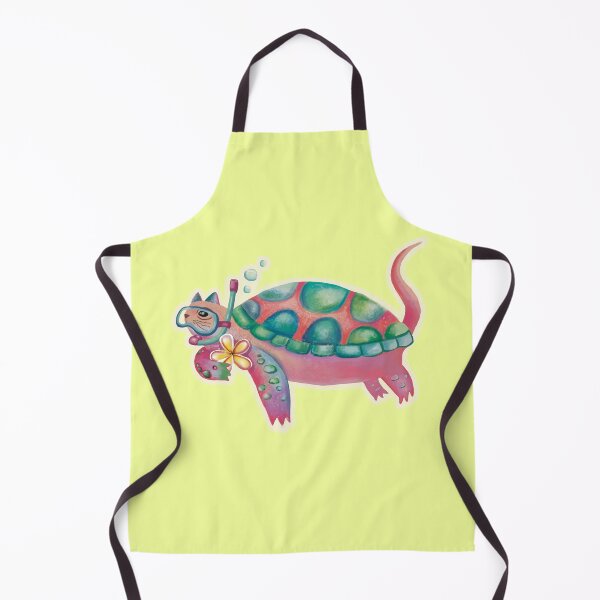 Item preview, Cute Diving Sea Turtle Colorful Underwater Illustration designed and sold by FaliushART.