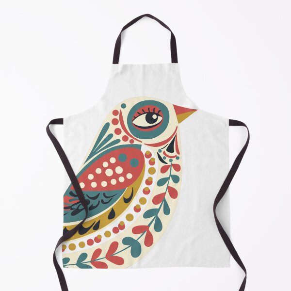 Item preview, Colorful Folk Bird Sticker | Scandinavian Floral Bird Illustration designed and sold by Filora Atelier | Bird Art.
