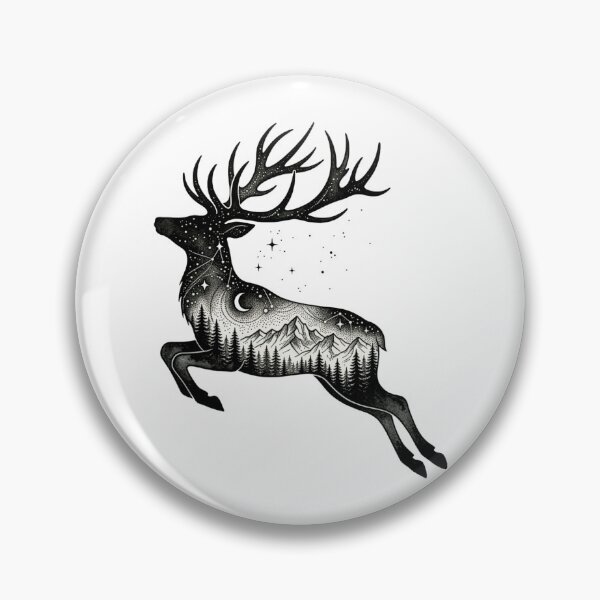 Item preview, Celestial Deer Forest Silhouette Art designed and sold by Rutvain.