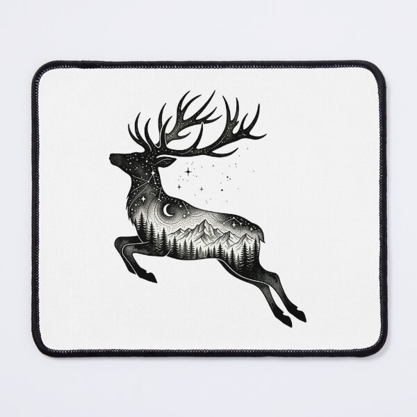 Item preview, Celestial Deer Forest Silhouette Art designed and sold by Rutvain.