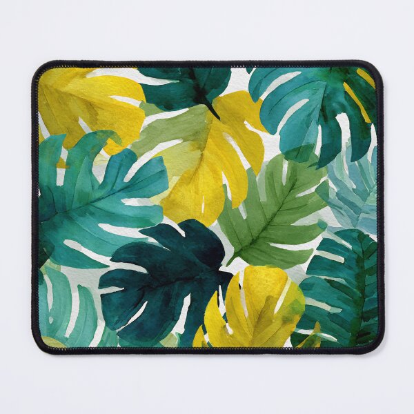 Item preview, Tropical Leaves Watercolor Art, Monstera Banana Palm Botanical Print designed and sold by daila70.