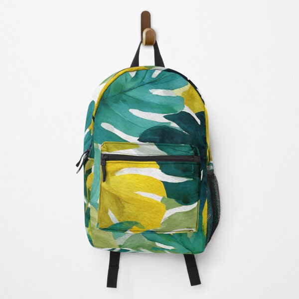 Item preview, Tropical Leaves Watercolor Art, Monstera Banana Palm Botanical Print designed and sold by daila70.