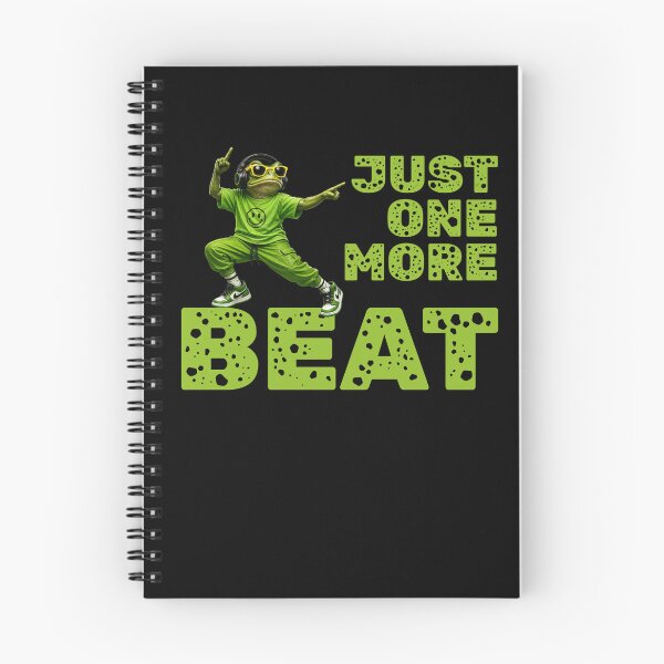Item preview, Just one more beat – Funny Techno Frog Design, Rave & EDM Festival Gift designed and sold by Wild Pixel Studio.
