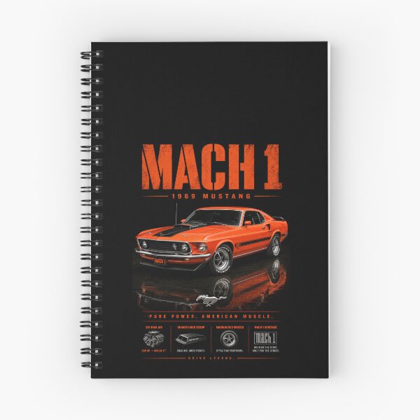 Item preview, 1969 Ford Mustang Mach 1 Shaker Hood Classic Muscle Car Vintage Art designed and sold by TheArtOfCar.