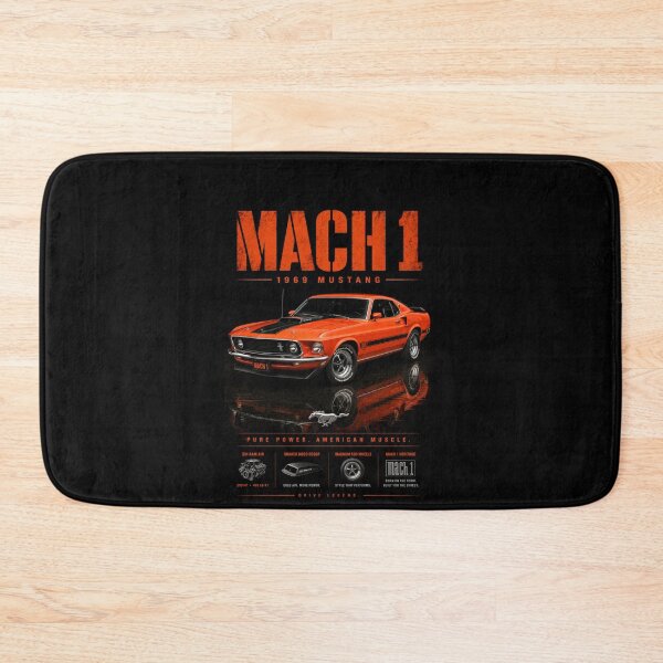 Item preview, 1969 Ford Mustang Mach 1 Shaker Hood Classic Muscle Car Vintage Art designed and sold by TheArtOfCar.