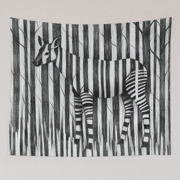 Item preview, Okapi Forest Pattern Camouflage Surrender to Being Seen And Hidden designed and sold by WildlifeInc.
