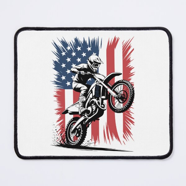 Item preview, Motorcyclist Performing Stunt in Front of Flag designed and sold by jkrphoto.