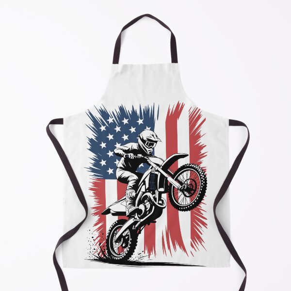 Item preview, Motorcyclist Performing Stunt in Front of Flag designed and sold by jkrphoto.