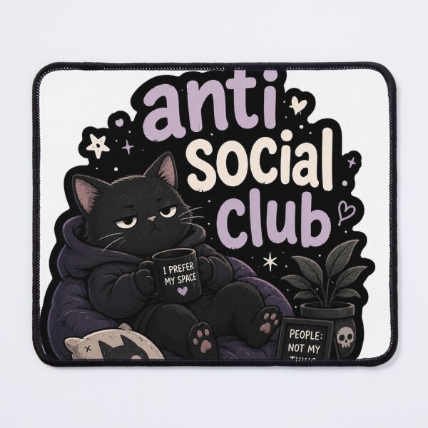 Item preview, Anti Social Club Sticker | Introvert Aesthetic designed and sold by CutePlix.