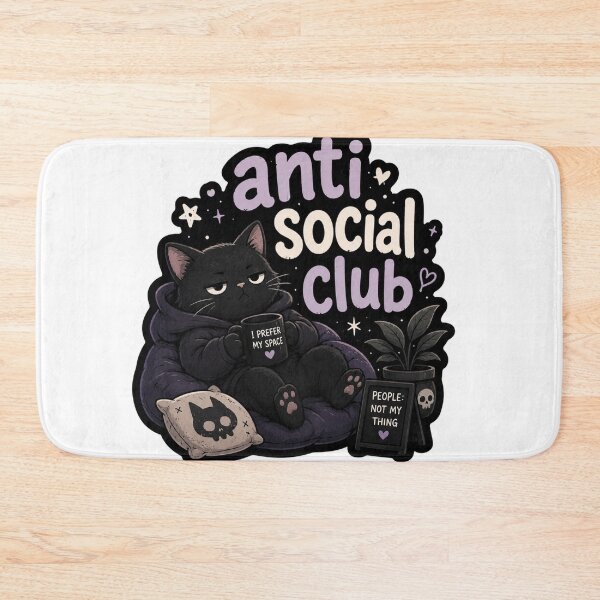 Artikelvorschau, Anti Social Club Sticker | Introvertierte Ästhetik entworfen und verkauft von CutePlix.