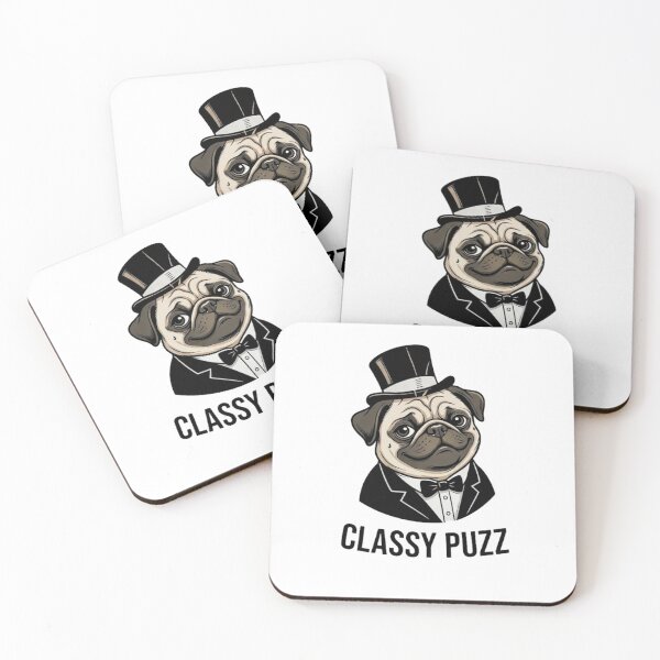Item preview, Classy Fuzz Gentleman Pug in Tuxedo and Top Hat designed and sold by GiggleInkTees.