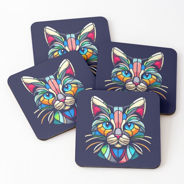 Item preview, Prismatic Cat Face designed and sold by BlackCat Vibe.