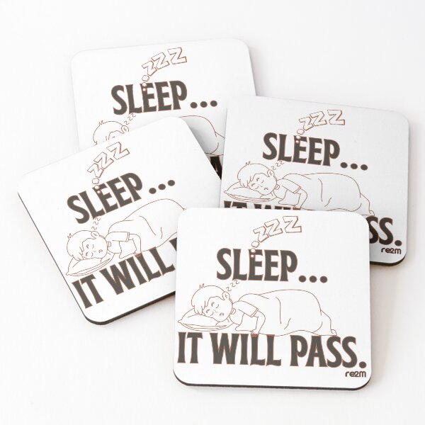 Item preview, Sleep... It Will Pass - Funny Rest & Self-Care Illustration designed and sold by re2m.