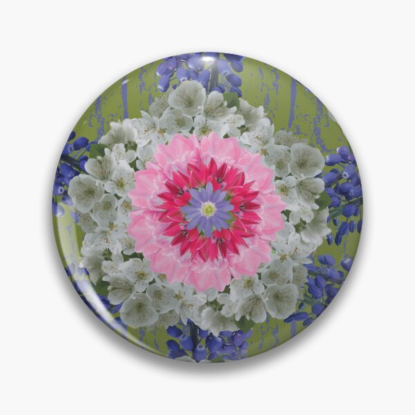 Item preview, Spring Flower Alternating Radials on Green designed and sold by Digitalmyth's Designs.
