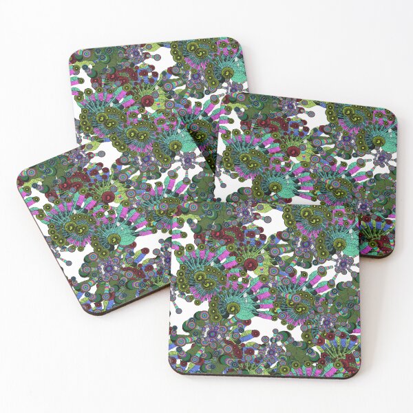 Item preview, Abstract Coral Trippy Pattern p5js art designed and sold by JashJhaveri.