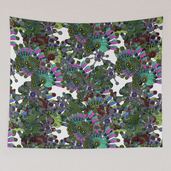 Item preview, Abstract Coral Trippy Pattern p5js art designed and sold by JashJhaveri.
