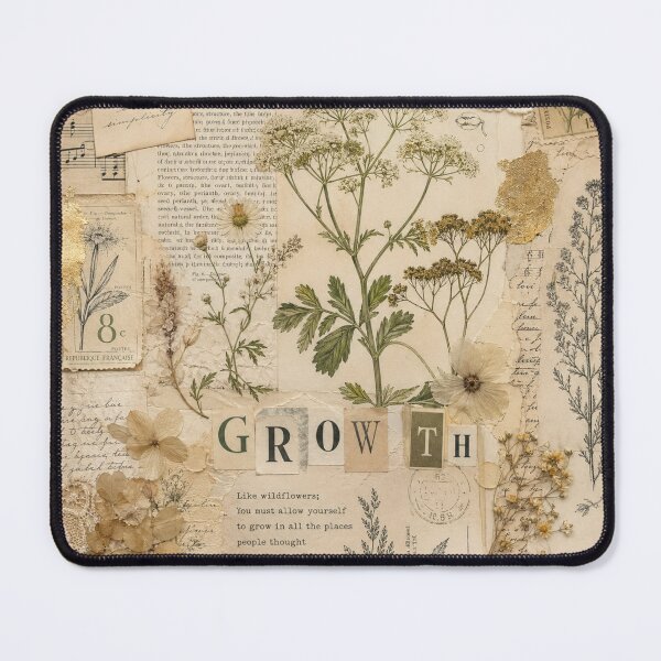 Item preview, Botanical Vintage Collage: Word "GROWTH" designed and sold by DarVibe Designs.