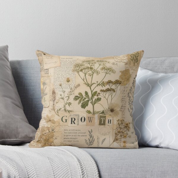 Item preview, Botanical Vintage Collage: Word "GROWTH" designed and sold by DarVibe Designs.
