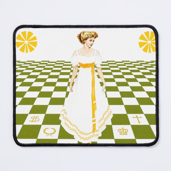 Item preview, Vintage Checkerboard Art Nouveau Woman Print for Retro Decor Lovers designed and sold by RickE.