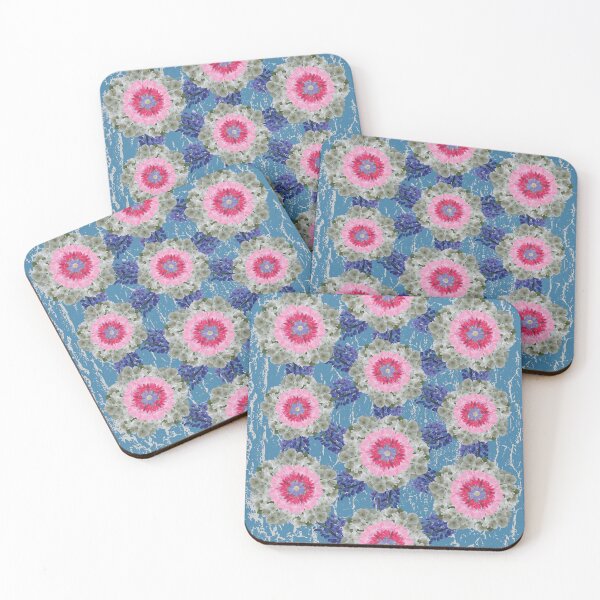 Item preview, Spring Flower Alternating Radials on Blue designed and sold by Digitalmyth's Designs.