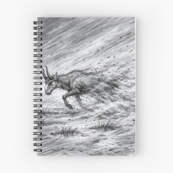Item preview, Saiga Antelope Dust Storm Surrender to Harsh Survival designed and sold by WildlifeInc.