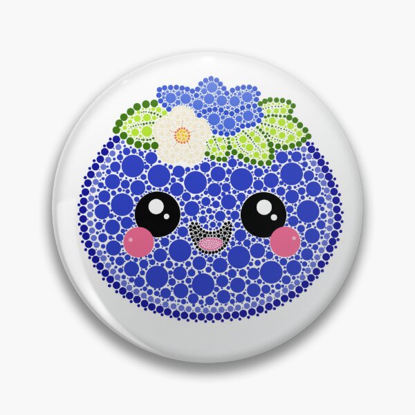 Artikelvorschau, Kawaii Blaubeer-Punktkunst entworfen und verkauft von Cardiff Creative.