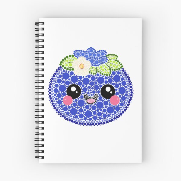 Aperçu de l'œuvre Kawaii Myrtille Dot Art créée et vendue par Cardiff Creative.